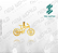 Arquivo de Pingente Bicicleta - Formato DXF - Tamanho 20 mm - Imagem 1