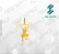 Arquivo de Pingente Mulher Academia 2 - Formato DXF - Tamanho 25 mm - Imagem 1