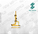 Arquivo de Pingente Mulher Academia 7 - Formato DXF - Tamanho 25 mm - Imagem 1