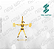 Arquivo de Pingente Mulher Academia 8 - Formato DXF - Tamanho 25 mm - Imagem 1