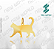 Arquivo de Pingente Gatinho 1° - Formato DXF - Tamanho 30 mm - Imagem 1