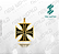 Arquivo de Pingente Cruz Malta - Formato DXF - Tamanho 30 mm - Imagem 1