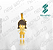 Arquivo de Pingente Menina com Laço - Formato DXF - Tamanho 22 mm - Imagem 1
