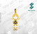 Arquivo de Pingente Menina com Vestido de Bolinhas - Formato DXF - Tamanho 22 mm - Imagem 1
