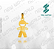 Arquivo de Pingente Menino de Boné - Formato DXF - Tamanho 22 mm - Imagem 1