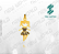 Arquivo de Pingente Menina com Vestido - Formato DXF - Tamanho 20 mm - Imagem 1