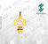 Arquivo de Pingente Menina com Vestido de Bolinhas - Formato DXF - Tamanho 20 mm - Imagem 1