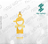 Arquivo de Pingente Menino com Coração Vazado - Formato DXF - Tamanho 20 mm - Imagem 1
