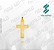 Arquivo de Pingente Cruz Vazada com Cruz Interna Dupla - Formato DXF - Tamanho 30 mm - Imagem 1