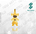 Arquivo de Pingente Menina com detalhe no peito - Formato DXF - Tamanho 22 mm - Imagem 1