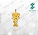 Arquivo de Pingente Menina com flor na Cabeça - Formato DXF - Tamanho 22 mm - Imagem 1