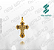 Arquivo de Pingente Cruz com Detalhes em Baixo e Alto Relevo - Formato DXF - Tamanho 30 mm - Imagem 1