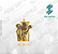 Arquivo de Pingente Boi Nelore Baixo Relevo - Formato DXF - Tamanho 30 mm - Imagem 1