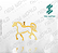 Arquivo de Pingente Cavalo Vazado - Formato DXF - Tamanho 30 mm - Imagem 1
