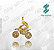 Arquivo de Pingente Motoqueiro empinando Moto de Motocross 2 - Formato DXF - Tamanho 30 mm - Imagem 1
