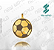 Arquivo de Pingente Bola Futebol - Formato DXF - Tamanho 25 mm - Imagem 1