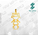 Arquivo de Pingente Menina Vazada - Formato DXF - Tamanho 22 mm - Imagem 1