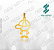 Pacote de Arquivos de Pingentes Casal Meninos e Meninas N°6 - Formato DXF - Tamanho 22 mm - Imagem 9