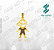 Pacote de Arquivos de Pingentes Casal Meninos e Meninas N°6 - Formato DXF - Tamanho 22 mm - Imagem 5