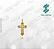 Arquivo de Pingente Cruz Detalhada 2 - Formato DXF - Tamanho 30 mm - Imagem 1
