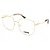Óculos Armação Evoke RX45 04A Feminino Quadrado Dourado - Imagem 1