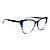 Óculos Armação Hickmann HI60025 G23 Gatinho Mesclado Azul - Imagem 1