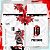 Template Camisa - InterClasse Dragão Floral red 24 - Vetor - Imagem 1