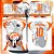 Template Camisa - InterClasse Coruja Floral orange 2024 - Vetor - Imagem 1