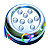 Luminária Refletor INOX P/ Piscinas RGB 12w 12v IP68 80mm Rosca 1/2 21mm Prova D’água - Imagem 1