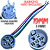 chave botão 19mm com trava Luz azul on off inox metal liga desliga universal 12v-24v 19mm - Imagem 3