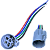 CHICOTE RABICHO 19MM CONECTOR C/ RABICHO 5 FIOS COMPRIMENTO 17CM - Imagem 1