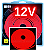 Mangueira Neon LED 12V 5mts 6X12mm Vermelho 12w/mt Flexível Corte 2,5cm 12volts - Imagem 1