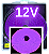 Mangueira Neon LED 12V 5mts 6X12mm Roxo 12w/mt Flexível Corte 2,5cm 12volts - Imagem 1
