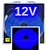 Mangueira NEON LED 12V 5MTS 6X12MM AZUL ROYAL 12W/MT Rolos C/ 5 Metros Flexível Alto Brilho Corte 2,5cm 12volts - Imagem 1