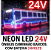 Mangueira Neon Led 24Volts 5mts Verde Puro 6X12mm 12w/m Rolos C/ 5 Metros Flexível Alto Brilho Corte 5cm Para Ônibus Caminhão 24v - Imagem 3