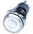 Chave Botão 12V 24V 19MM SEM TRAVA Branco Pulsante Tipo Buzina inox Metal Universal 12v 24v - Imagem 1