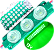módulo led mega lente 3030 3w 12v 3-leds verde puro ip67 12volts 60º Injetado para letreiros - Imagem 1