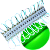 mini módulo led resinado 2835 25mm 2-led verde puro prova dágua ip67 12v - Imagem 1