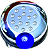 Luminária Refletor INOX P/ Piscinas AZUL 18W 12v IP68 125mm Rosca 1/2 21mm Prova D’água - Imagem 1