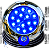 Luminária Refletor INOX 18W AZUL ROYAL 12v IP68 125mm 3IN1 Liso Rosca 1/2 3/4 P/ Piscinas Prova D’água Cabo 3mts - Imagem 4