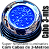 Luminária Refletor INOX 18W AZUL ROYAL 12v IP68 125mm 3IN1 Liso Rosca 1/2 3/4 P/ Piscinas Prova D’água Cabo 3mts - Imagem 2