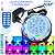 KIT 01 Refletor LED RGB Piscina 18W INOX 1/2 3/4 + Cabo 3MTS + Fonte Com Controlador RF Integrada - Imagem 3