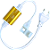 Conector Plug Dourado 15A Para Mangueira LED COB 8MM Suporta Ate 100mts Com Tomada - Imagem 1