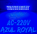 Módulo LED 2835 AC-220V 1,5W Azul Royal 3-Leds ip67 Direto Na Energia Injetado Lente 170º 220V P/ Luminosos - Imagem 2