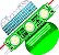 Módulo LED 2835 AC 110V 1,5W VERDE Puro CHIP independente 3-LEDs IP67 Direto Na Energia Injetado Lente 170º 127V P/ Luminosos - Imagem 1