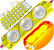 Módulo LED Mega Lente 24V 3030 3W Amarelo Âmbar 3-LEDs 8cm IP67 Super LED 24Volts C/ Lente 60º Injetado P/ Caminhão Ônibus - Imagem 1