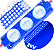 Módulo LED Mega Lente 24V 3030 3W Azul Royal 3-LEDs 8cm IP67 Super LED 24Volts C/ Lente 60º Injetado P/ Caminhão Ônibus - Imagem 1
