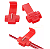 Conector Derivação Vermelho 0,50mm a 1,5mm Emenda Rápida Para Cabos Fios Plug Fácil - Imagem 6