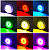 Kit Duplo Refletor Cabo 3MTS 18W LED RGB Rosca 1/2 Piscina + Fonte 12v Com Controlador Total 36W - Imagem 2