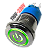 Chave Botão 110V/220V 19MM COM TRAVA VERDE Bivolt ON OFF inox Metal Liga Desliga Universal - Imagem 1